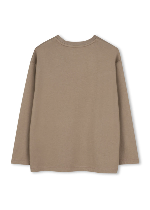 Timberland Kids Maglia a maniche lunghe relaxed fit con logo - Kaki