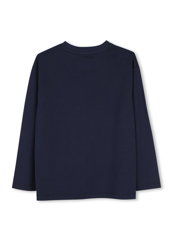 Timberland Kids Maglia a maniche lunghe relaxed fit con logo - Marine