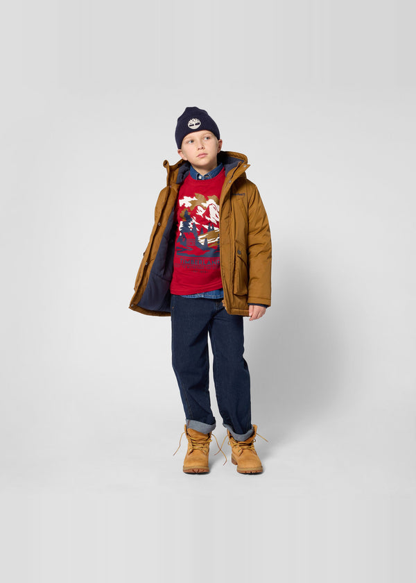 Timberland Kids Maglia a maniche lunghe relaxed fit con logo - Marine