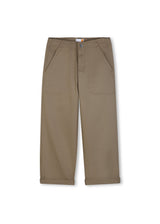 Timberland Kids Pantaloni in twill con vita elasticizzata - Kaki