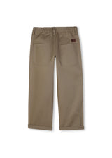 Timberland Kids Pantaloni in twill con vita elasticizzata - Kaki