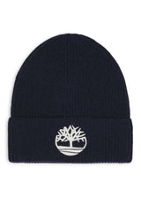 Timberland Kids Berretto in maglia con logo ricamato - Marine