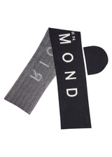 Richmond Junior Set cappello e sciarpa in maglia con logo jacquard - Black