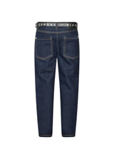 Richmond Junior Jeans cinque tasche con cintura logata - Denim Blue Dark