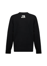 Richmond Junior Maglione girocollo con logo lettering a contrasto - Black