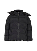 Richmond Junior Piumino con cappuccio e monogramma JR tono su tono - Jr Monogram Black