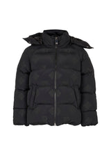 Richmond Junior Piumino con cappuccio e monogramma JR tono su tono - Jr Monogram Black