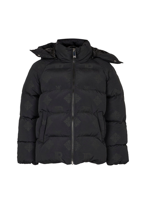 Richmond Junior Piumino con cappuccio e monogramma JR tono su tono - Jr Monogram Black