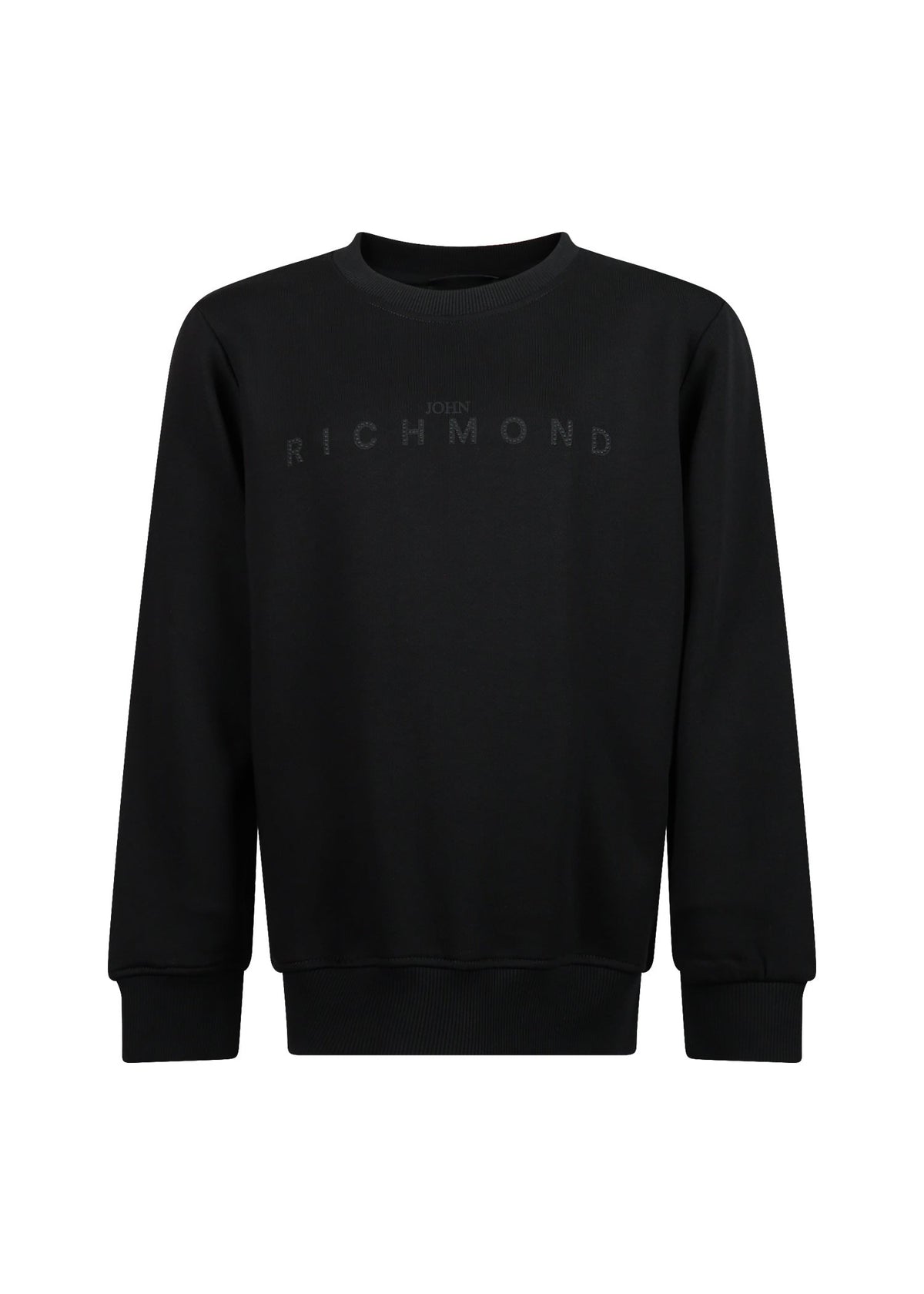 Richmond Junior Felpa girocollo con logo lettering tono su tono - Black