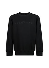 Richmond Junior Felpa girocollo con logo lettering tono su tono - Black