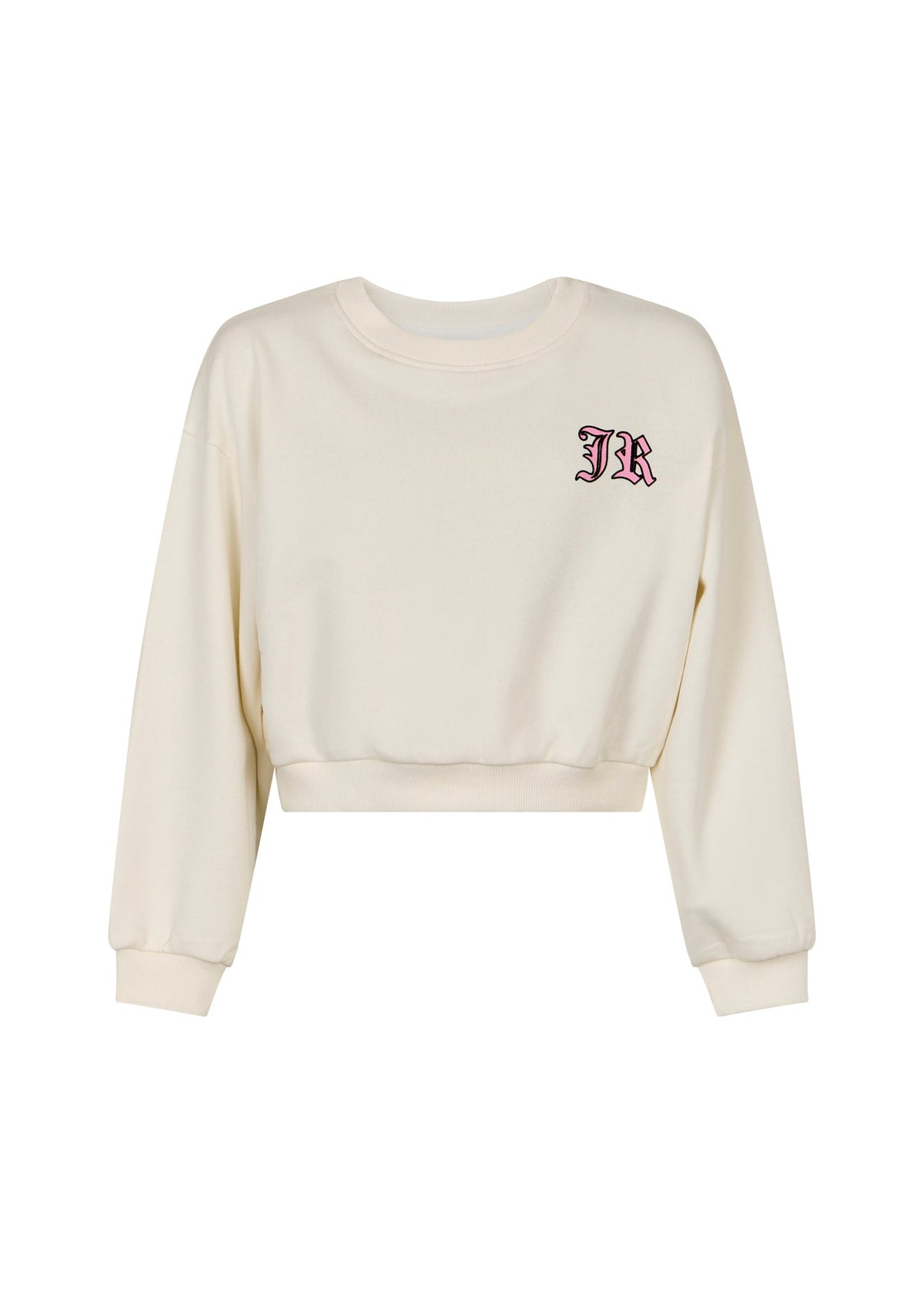 Richmond Junior Felpa corta con monogramma JR e logo gotico - Off-White
