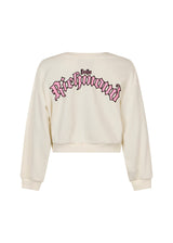 Richmond Junior Felpa corta con monogramma JR e logo gotico - Off-White