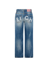 Richmond Junior Jeans a gamba dritta con lettere stampate sul retro - Denim Blue Medium