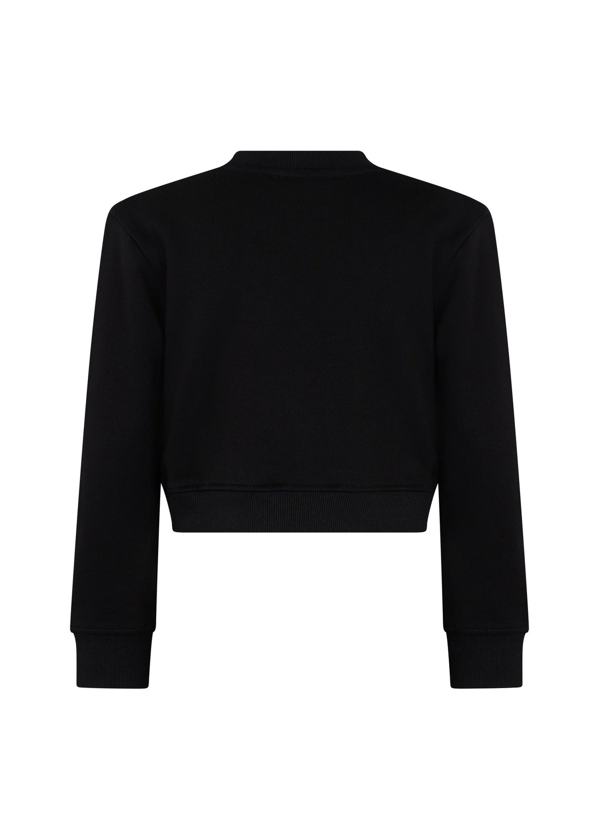 Richmond Junior Felpa corta con lettere gotiche applicate - Black