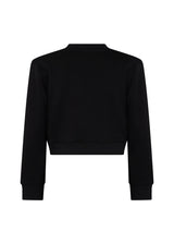 Richmond Junior Felpa corta con lettere gotiche applicate - Black