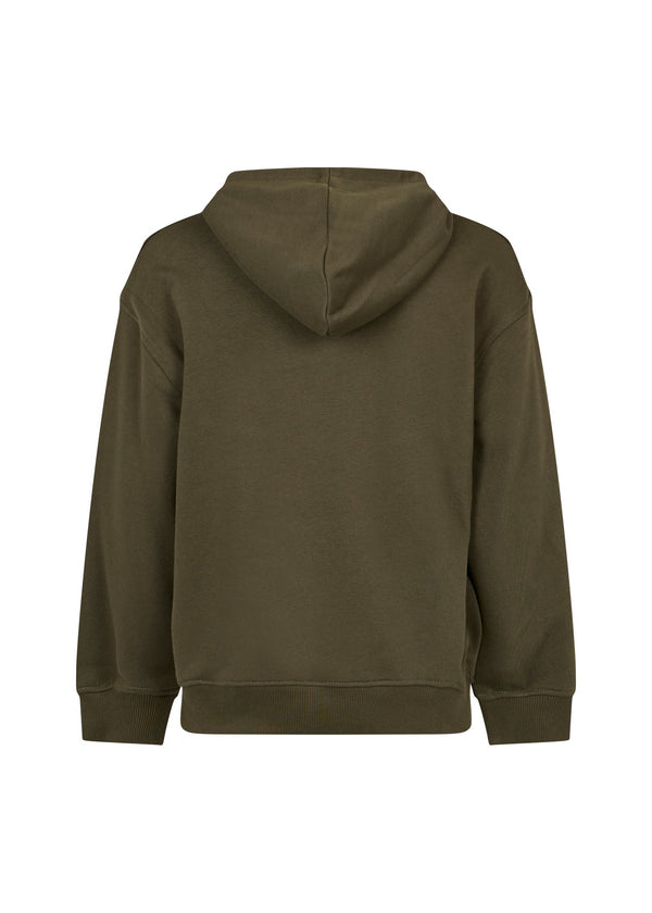 Richmond Junior Felpa con cappuccio e logo JR ricamato in rilievo - Olive