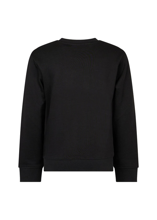 Richmond Junior Felpa girocollo con logo lettering sul petto - Black