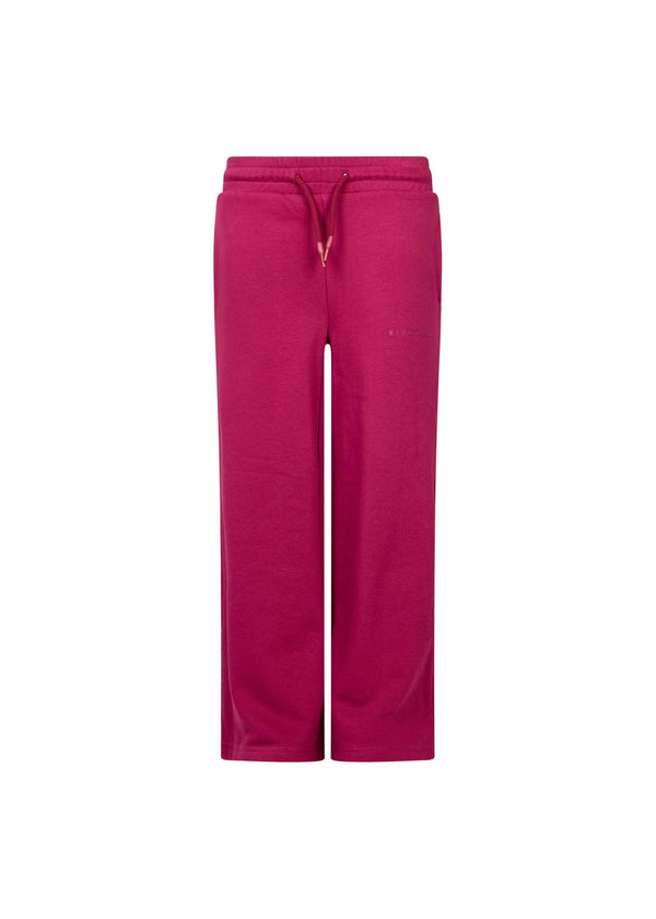 Richmond Junior Completo felpa girocollo e pantaloni con stella logata - Red Plum