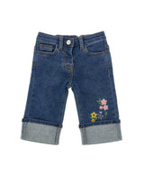 Jeans Monnalisa fiori ricamati