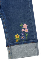 Jeans Monnalisa fiori ricamati