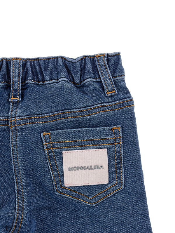 Jeans Monnalisa fiori ricamati