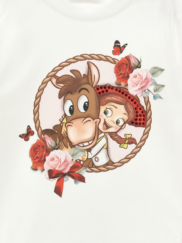 T-shirt Toy Story con Fiori e Paillettes
