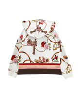 Felpa con Cappuccio Stampa Equestre