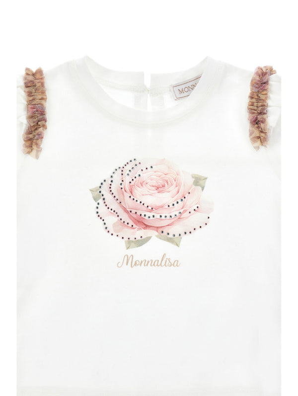 T-shirt Monnalisa con fiore