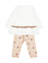 Completo cuore leopardato Monnalisa