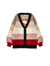 Cardigan color block in maglia
