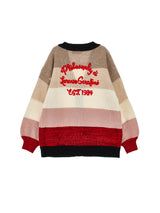 Cardigan color block in maglia