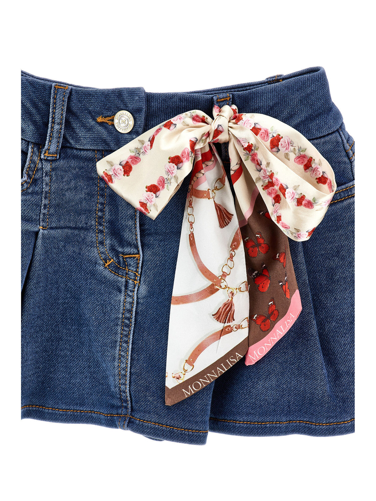 Minigonna Selleria Denim Fiocco