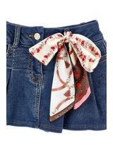 Minigonna Selleria Denim Fiocco