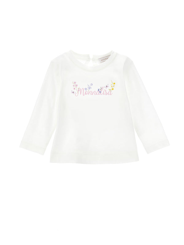 T-shirt Monnalisa floral logo