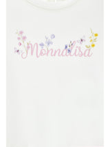 T-shirt Monnalisa floral logo