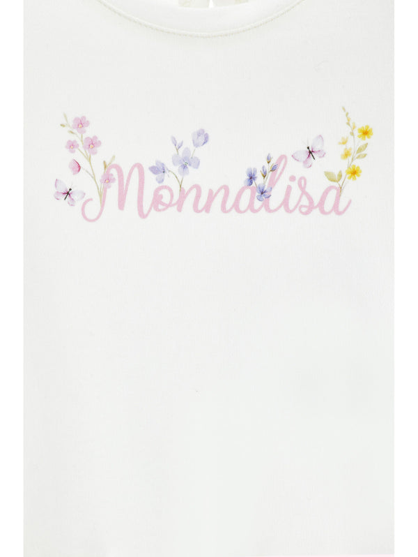 T-shirt Monnalisa floral logo