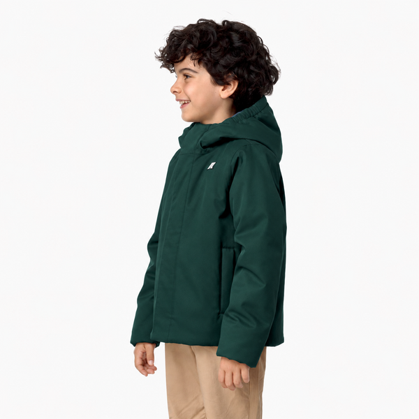 Giubbotto Jacko Marmotta con cappuccio per bambino - Verde scuro