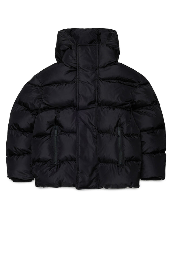 Giacca imbottita corta con cappuccio e logo DSQUARED2