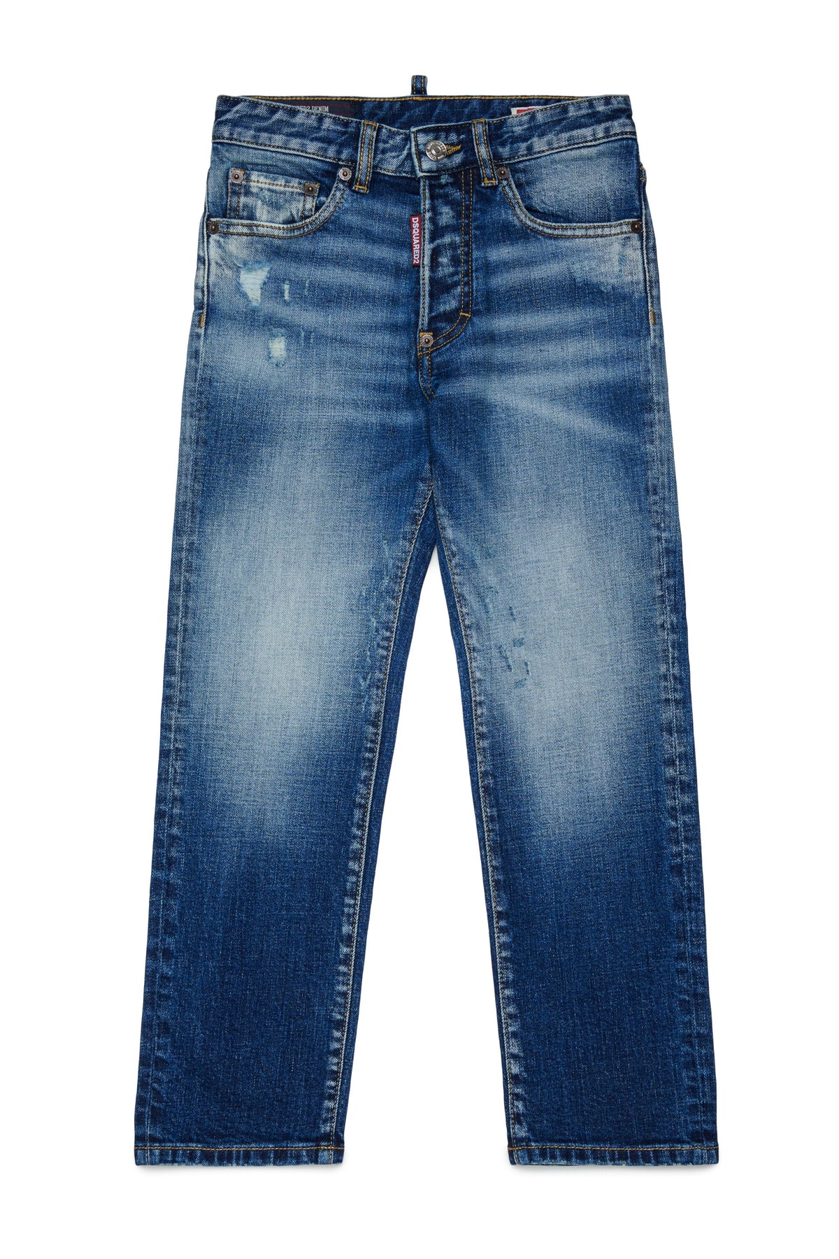 Jeans straight blu chiaro con fondo ampio - 642