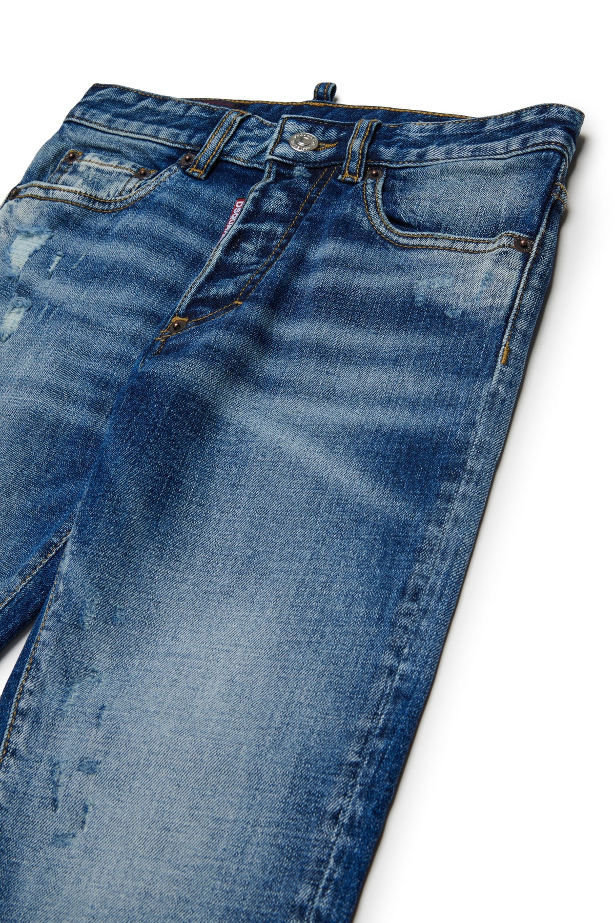 Jeans straight blu chiaro con fondo ampio - 642