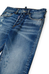 Jeans straight blu chiaro con fondo ampio - 642