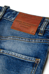 Jeans straight blu chiaro con fondo ampio - 642