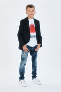 Giacca blazer in fresco di lana