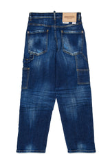 Jeans straight lavaggio blu medio - Loose