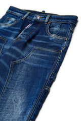 Jeans straight lavaggio blu medio - Loose