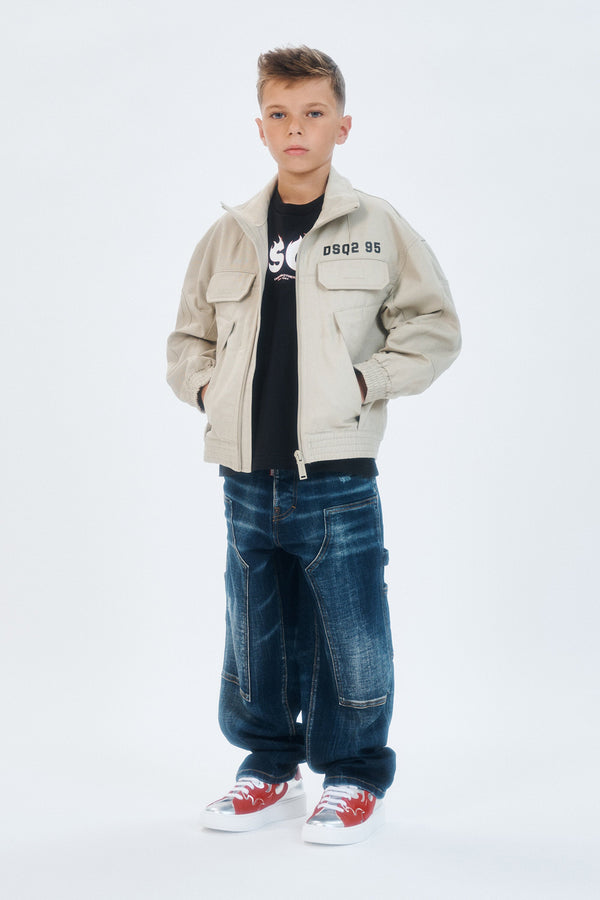 Jeans straight lavaggio blu medio - Loose