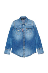 Camicia in denim con logo