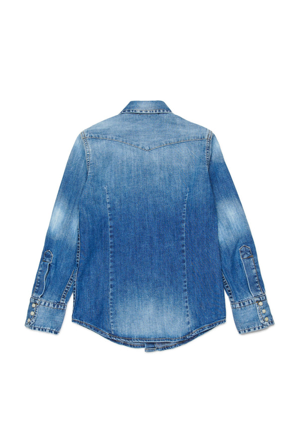 Camicia in denim con logo