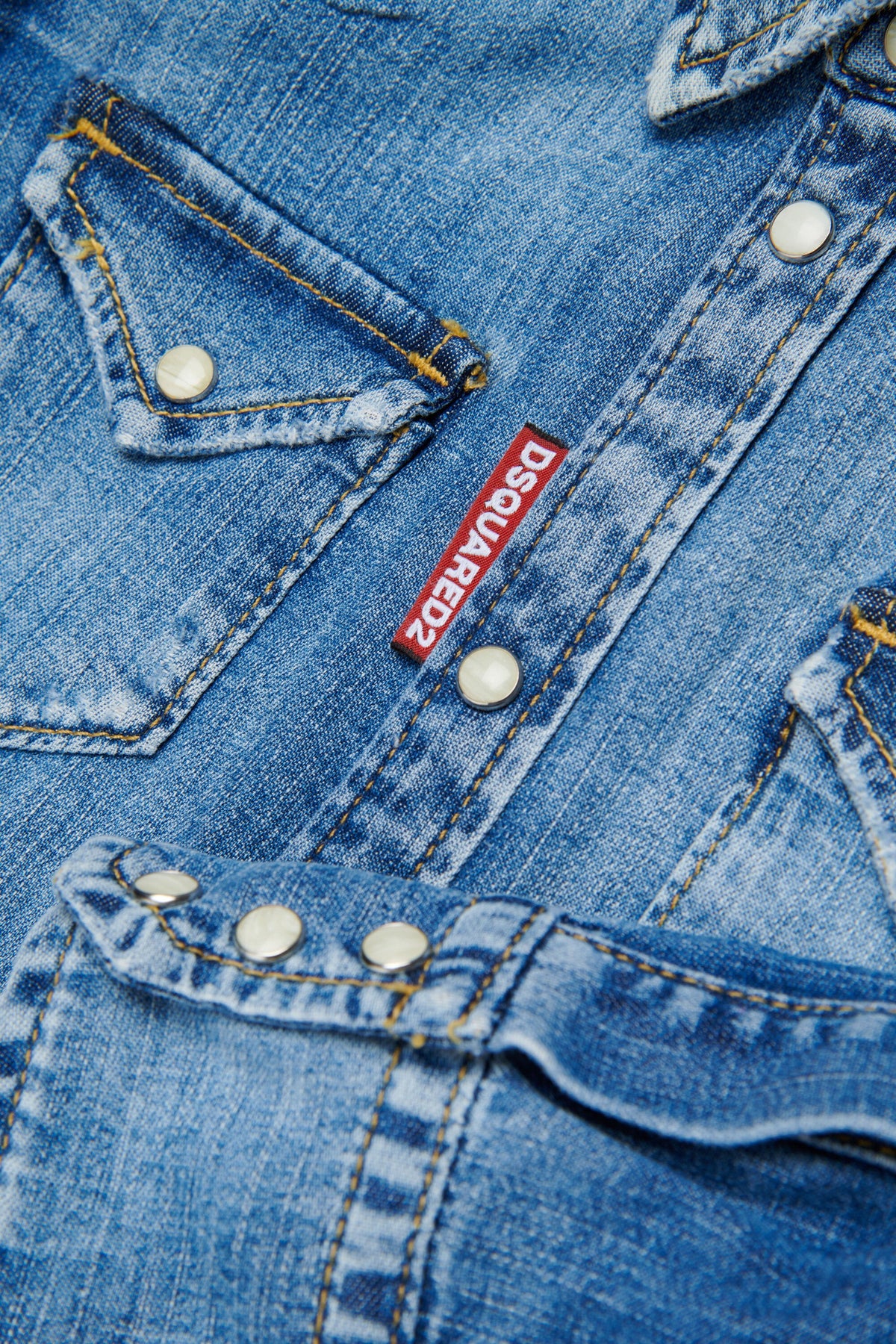 Camicia in denim con logo