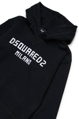 Felpa con cappuccio e logo